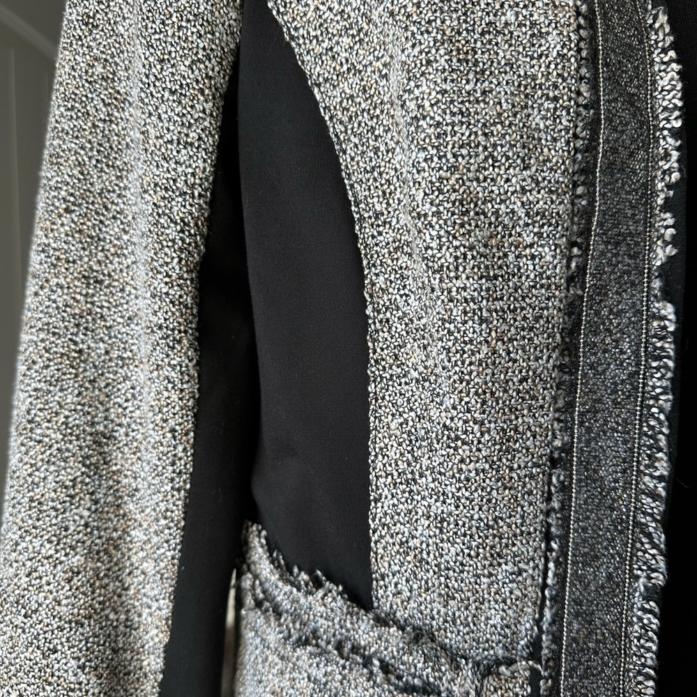 White House Black Market Tweed Fringe Moto Jacket - Picture 6 of 9